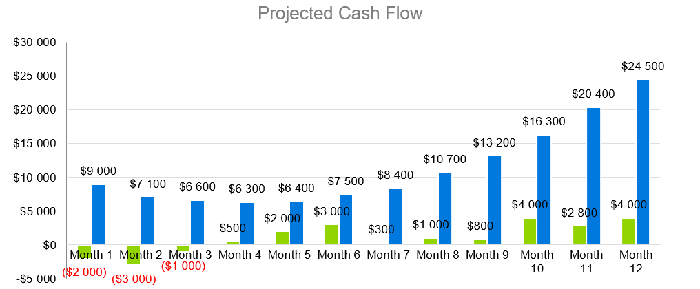 Manufacturing Business Plans-Projected Cash Flow