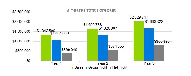 Taxi Business Plan - 3 Years Profit Forecast