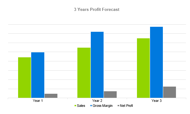 Business plan for Car Detailing - 3 Years Profit Forecast