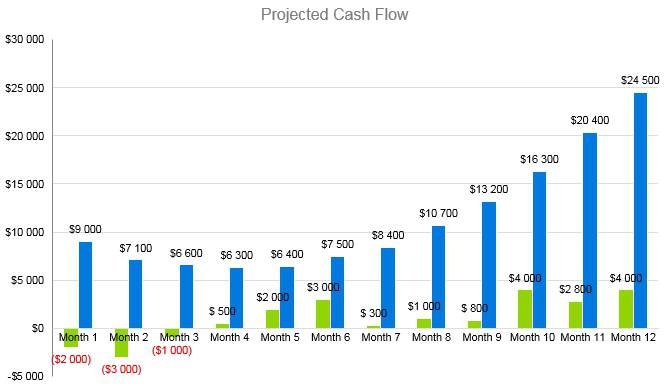 Mortage Broker Business Plan - Projected Cash Flow