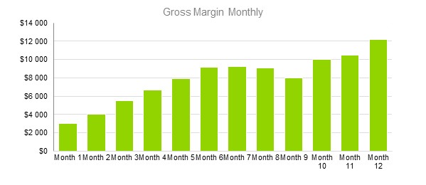 Medical Billing Business Plan - Gross Margin Monthly