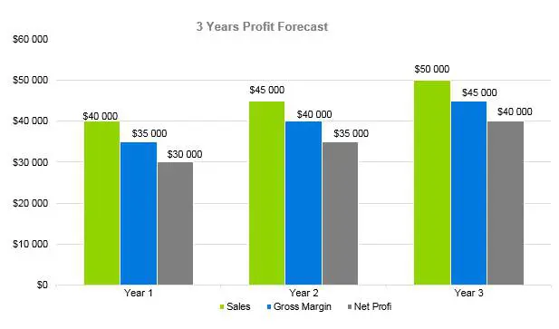 Law Firm Business Plan - 3 Years Profit Forecast
