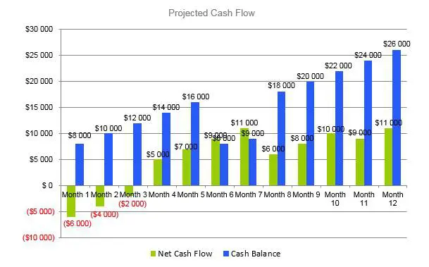 Law Firm Business Plan - Projected Cash Flow
