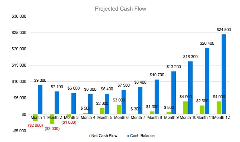 Goat Farming Business Plan - Projected Cash Flow