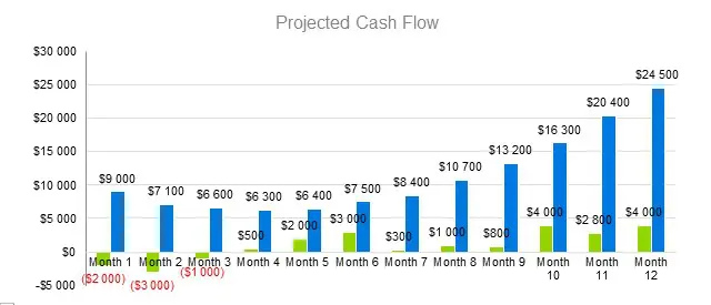 Interior Design Business Plans - Project Cash Flow