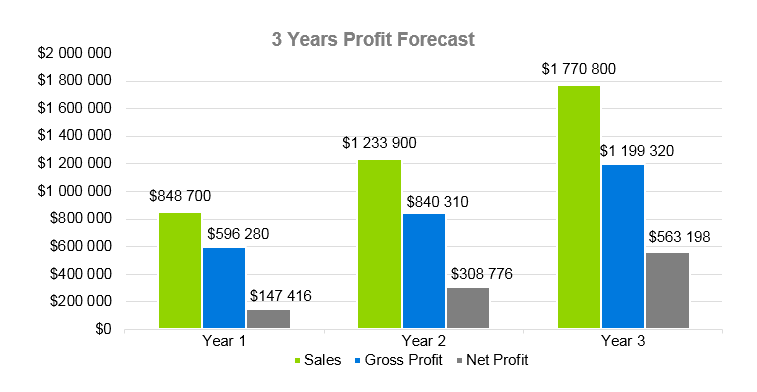 SaaS Business Plan - 3 Years Profit Forecast