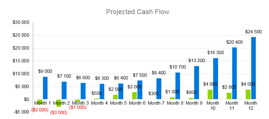 SaaS Business Plan - Project Cash Flow
