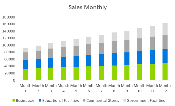 Sales Monthly - IT Consulting business plan